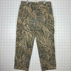 Vintage Mossy Oak‎ Grassland Camo Cargo Pants Sz Large Wide Leg Y2K 34-38x32